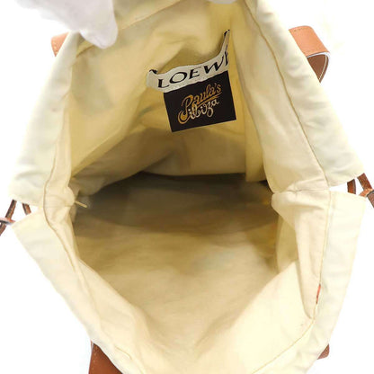 Loewe Paula's Ibiza Anagram Bird Print Nylon Tote Ivory Black — view 6