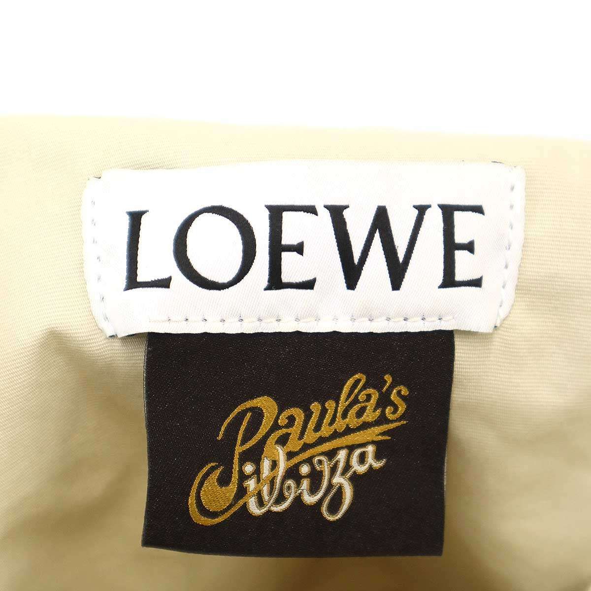 Loewe Paula's Ibiza Anagram Bird Print Nylon Tote Ivory Black — view 5