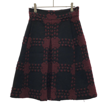 Gucci Wool Skirt Black Red 40