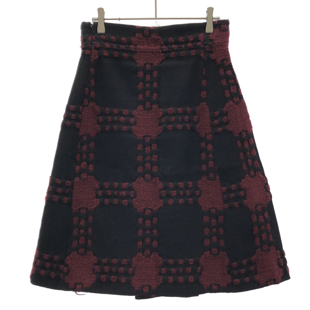 Gucci Wool Skirt Black Red 40 — view 2