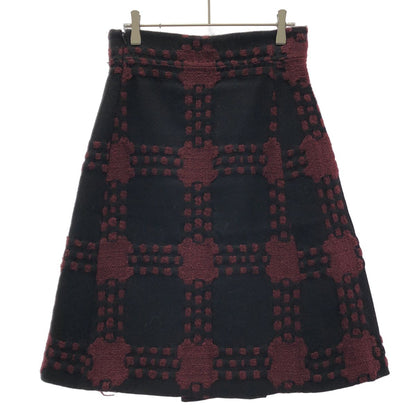 Gucci Wool Skirt Black Red 40 — view 2