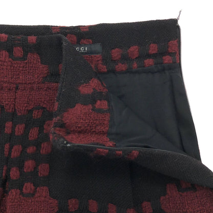 Gucci Wool Skirt Black Red 40 — view 4