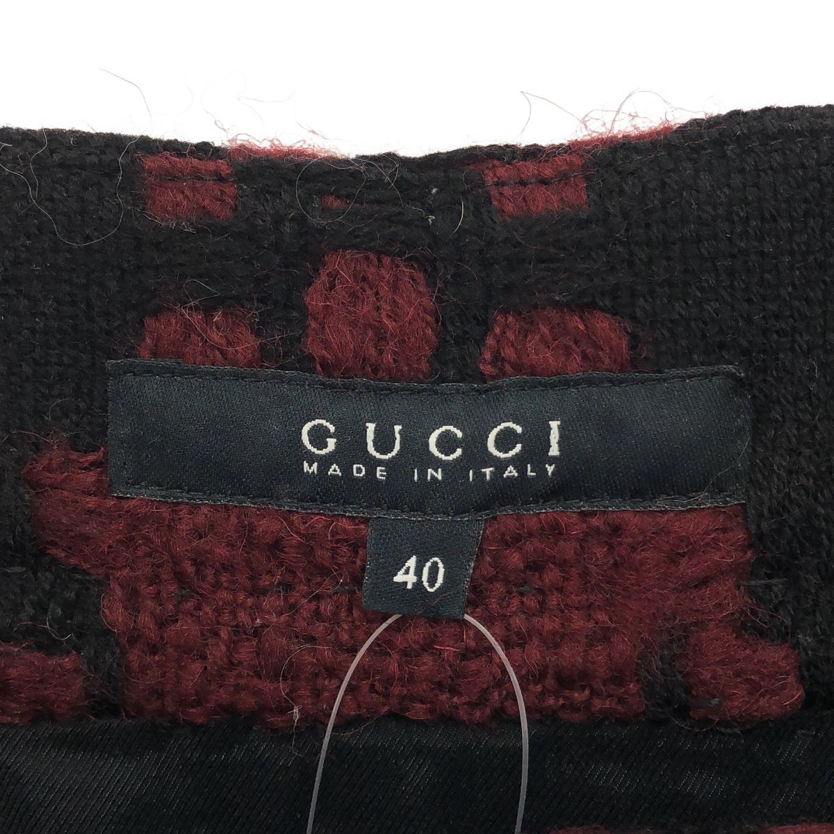Gucci Wool Skirt Black Red 40 — view 3