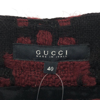 Gucci Wool Skirt Black Red 40 — view 3