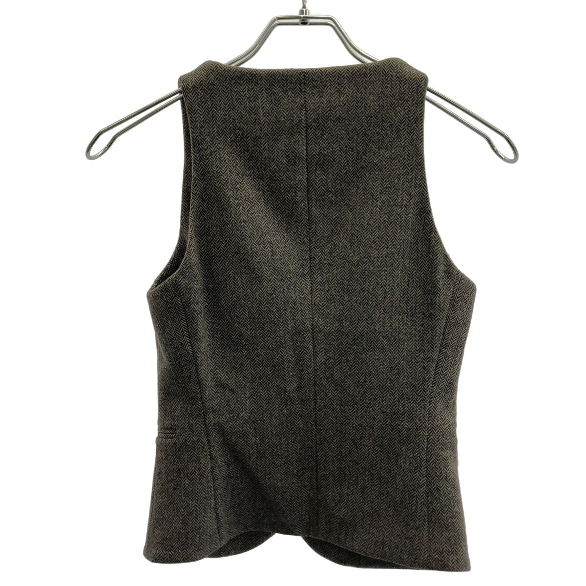 Gucci Herringbone Gilet Vest &GG Pants Set Gray 36 38 — view 2