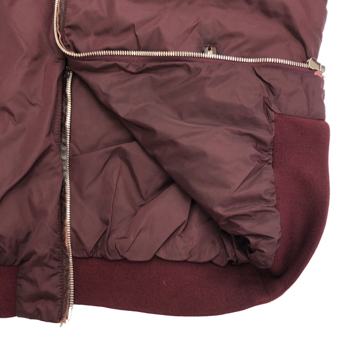 Dolce & Gabbana Zip Up Nylon Hoodie Burgundy 46 — view 6