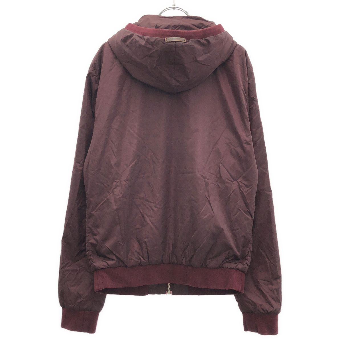 Dolce & Gabbana Zip Up Nylon Hoodie Burgundy 46 — view 2
