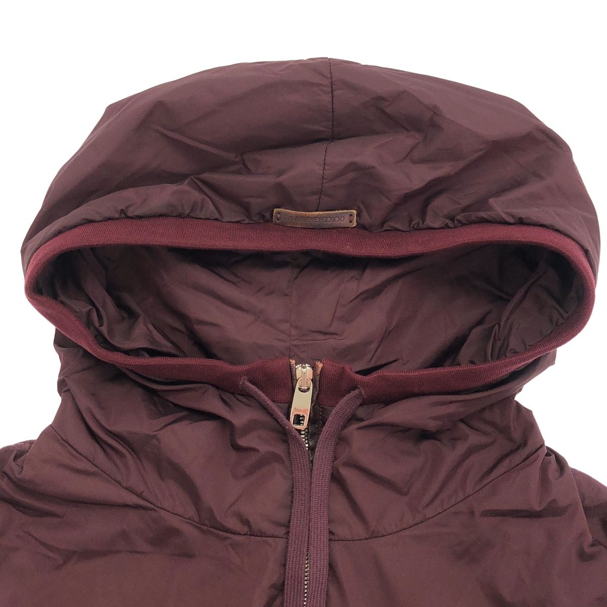 Dolce & Gabbana Zip Up Nylon Hoodie Burgundy 46 — view 4