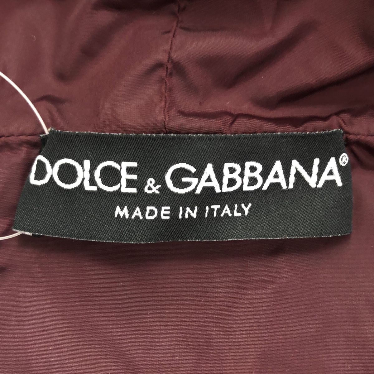 Dolce & Gabbana Zip Up Nylon Hoodie Burgundy 46 — view 3
