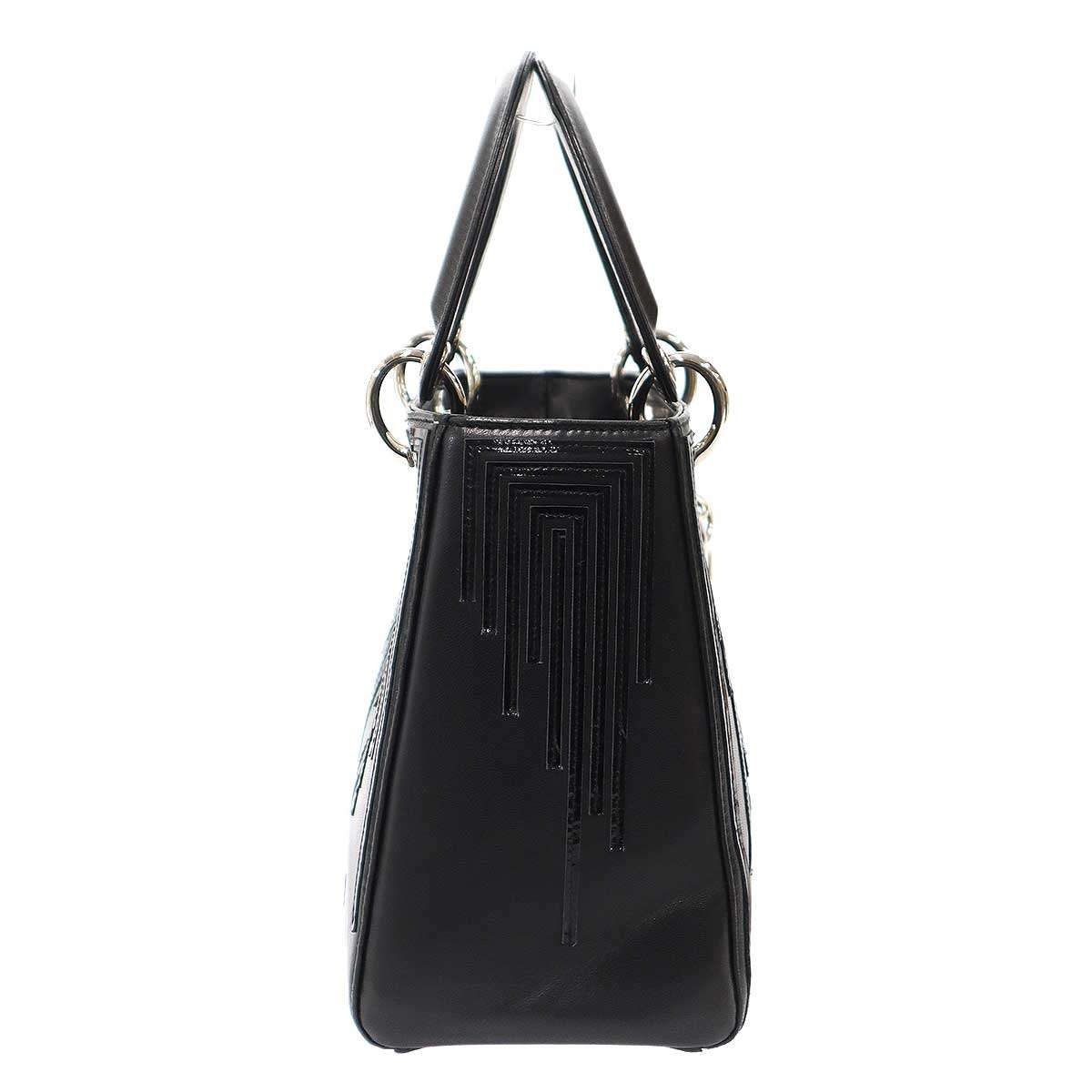 Dior Lady Black Patent Leather Bag — view 3