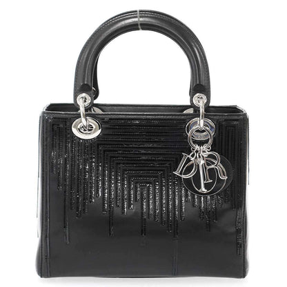 Dior Lady Black Patent Leather Bag