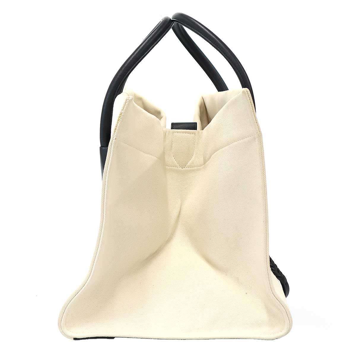 Celine Luggage Phantom Canvas Tote Ivory — view 3