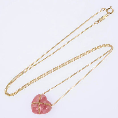 Tiffany & Co Rhodochrosite Chain Cross Heart Necklace 18k Incarose — view 9