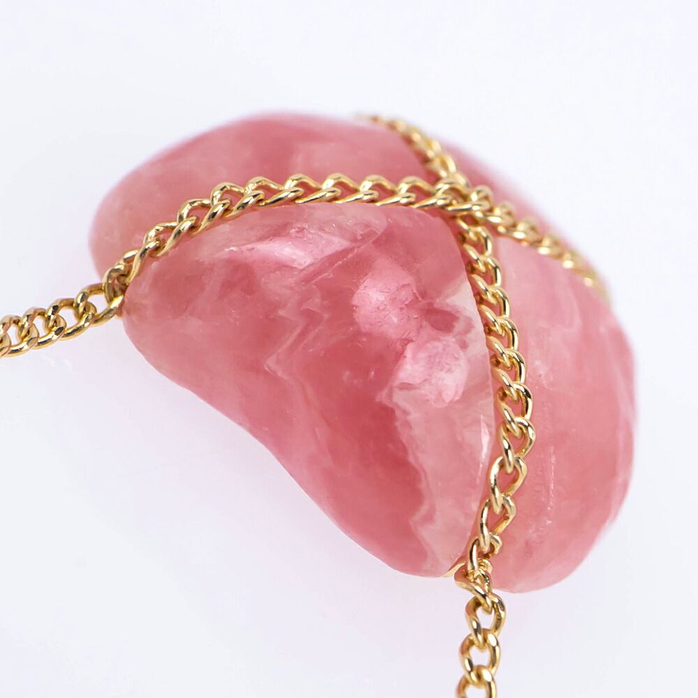 Tiffany & Co Rhodochrosite Chain Cross Heart Necklace 18k Incarose — view 5