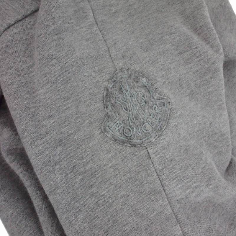 Moncler Maglia Girocollo Logo Sweatshirt Pullover Embroidery L Gray — view 4