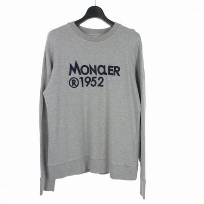 Moncler Maglia Girocollo Logo Sweatshirt Pullover Embroidery L Gray