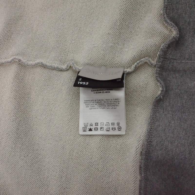 Moncler Maglia Girocollo Logo Sweatshirt Pullover Embroidery L Gray — view 6
