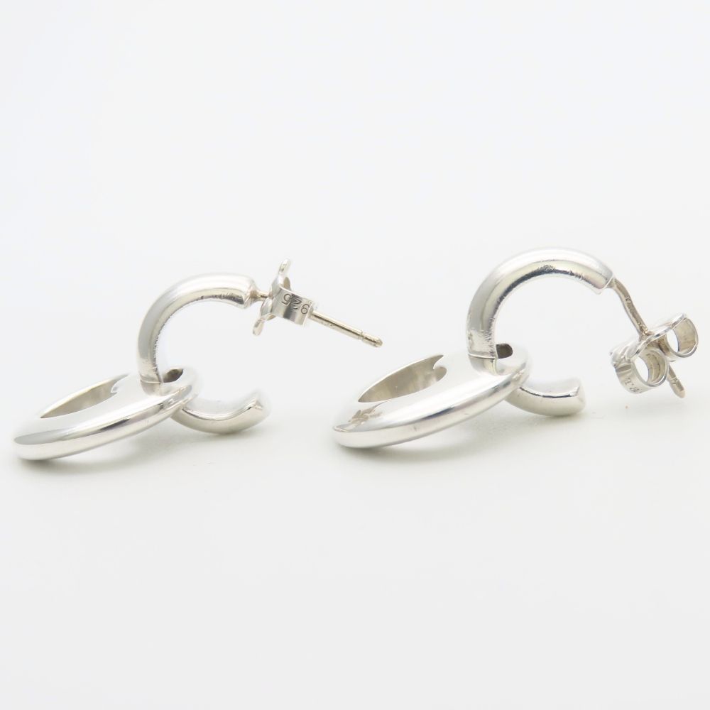 Tiffany & Co Earrings Heart 925 Sterling Silver Open Swing — view 6