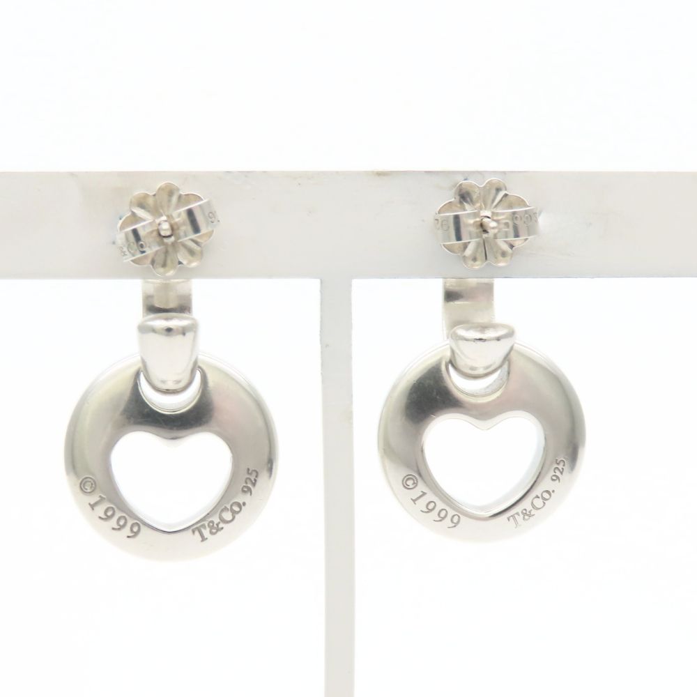Tiffany & Co Earrings Heart 925 Sterling Silver Open Swing — view 4