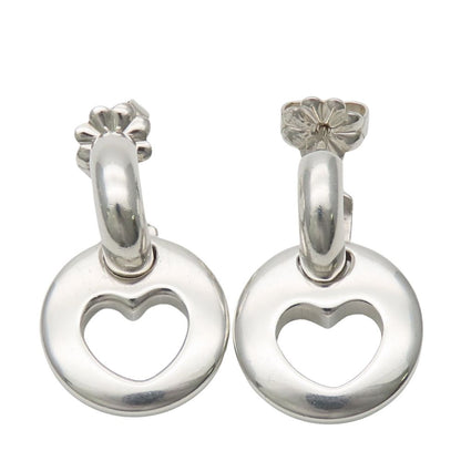 Tiffany & Co Earrings Heart 925 Sterling Silver Open Swing