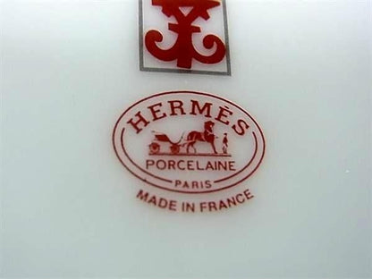 Hermes Cup & Saucer Guadalquivir Red White Porcelain — view 6