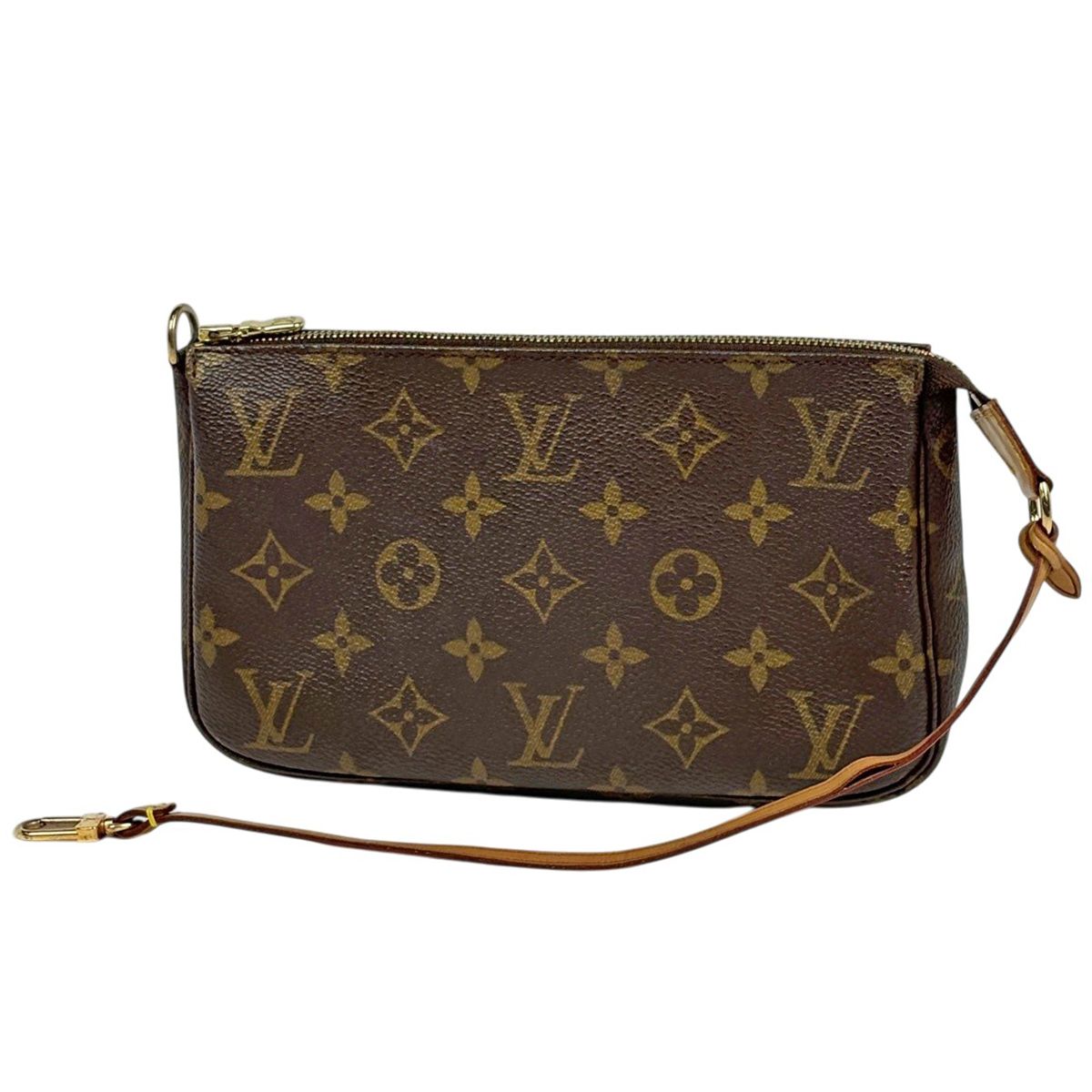 Louis Vuitton Pochette Makeup Cosmetics Pouch Monogram Brown