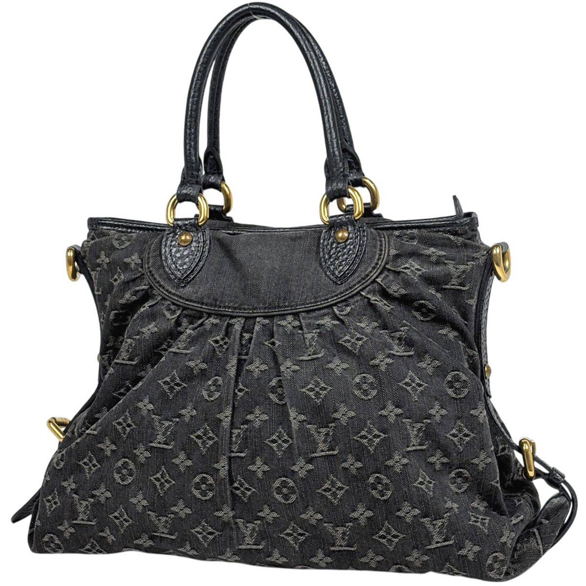 Louis Vuitton Neocavi GM Handbag Monogram Denim Noir