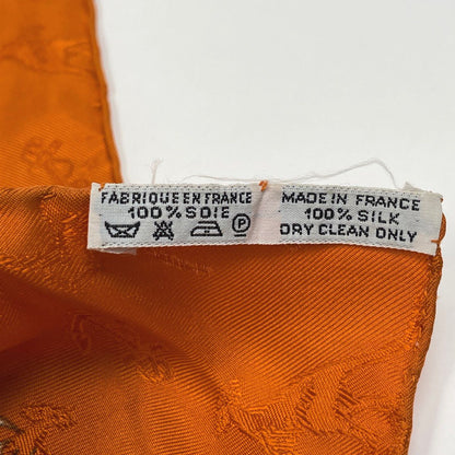 Hermes Carre 90 le Geographe Geographer Scarf Silk Orange — view 3