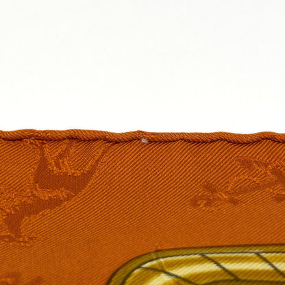 Hermes Carre 90 le Geographe Geographer Scarf Silk Orange — view 5