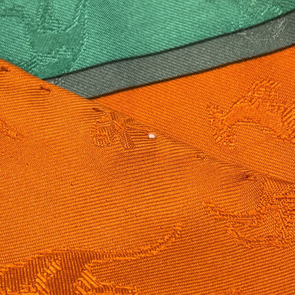 Hermes Carre 90 le Geographe Geographer Scarf Silk Orange — view 4