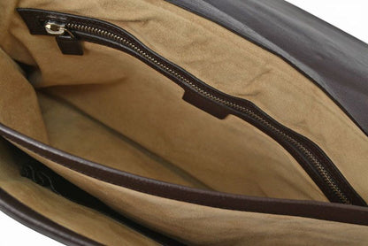 Gucci Clutch Compatible Vintage Leather Dark Brown Business — view 9