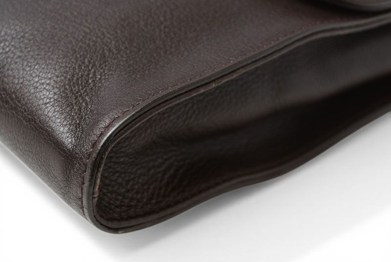 Gucci Clutch Compatible Vintage Leather Dark Brown Business — view 4
