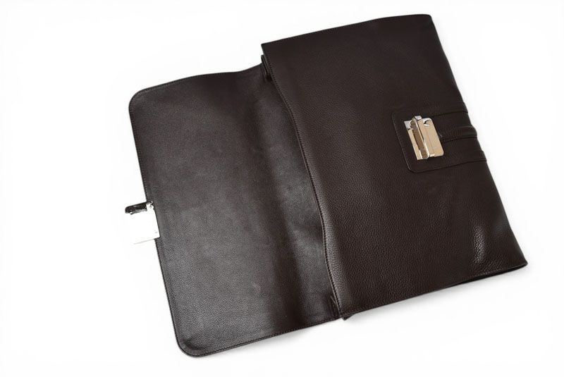 Gucci Clutch Compatible Vintage Leather Dark Brown Business — view 7