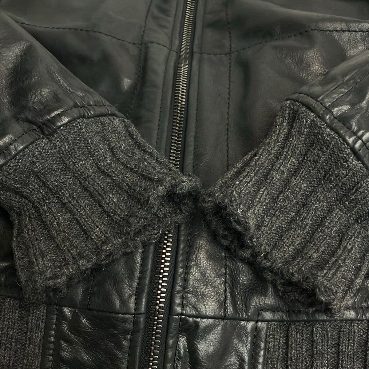 Dolce & Gabbana Riders Jacket 48 M Black Leather Spring Autumn Zip Up — view 7