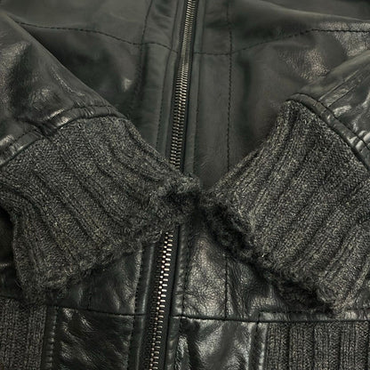 Dolce & Gabbana Riders Jacket 48 M Black Leather Spring Autumn Zip Up — view 7