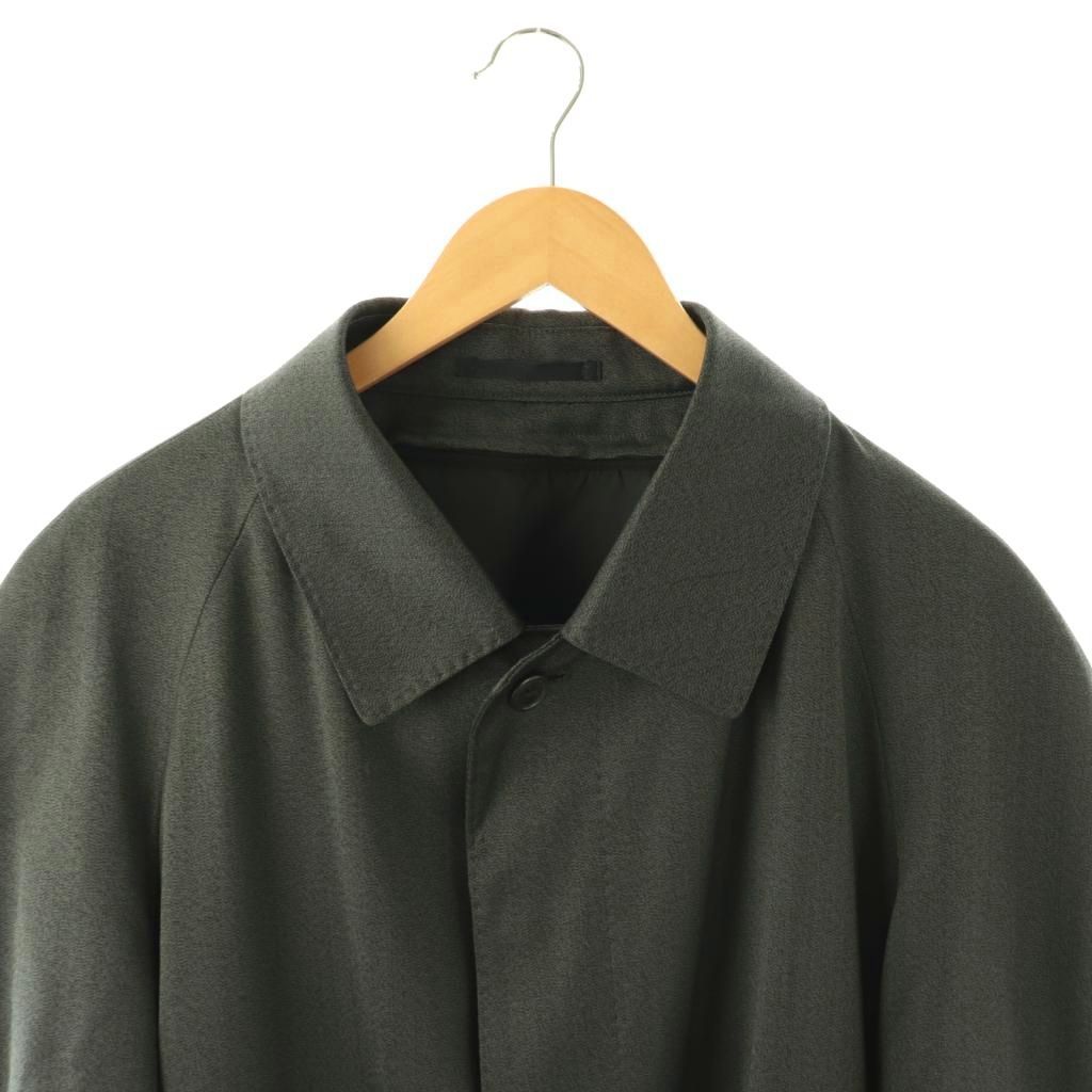 Saint Laurent Yves Color Coat Outer with Liner Silk Blend Gray CX — view 4