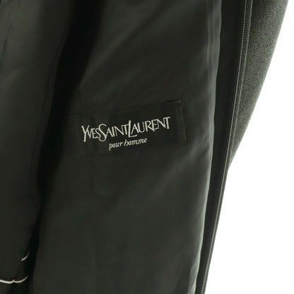 Saint Laurent Yves Color Coat Outer with Liner Silk Blend Gray CX — view 6