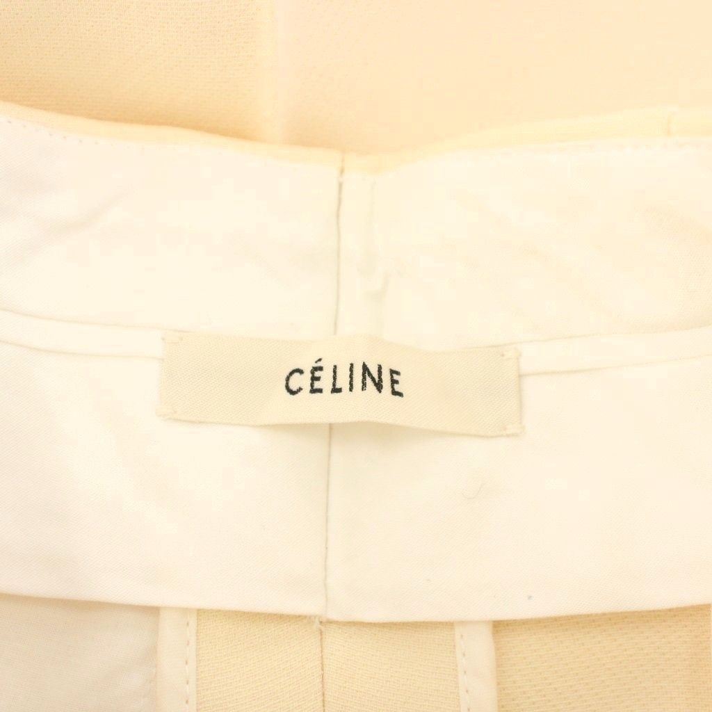 Celine Phoebe Philo Era Wide Pants Cropped High Waist 34 White 2 — view 5
