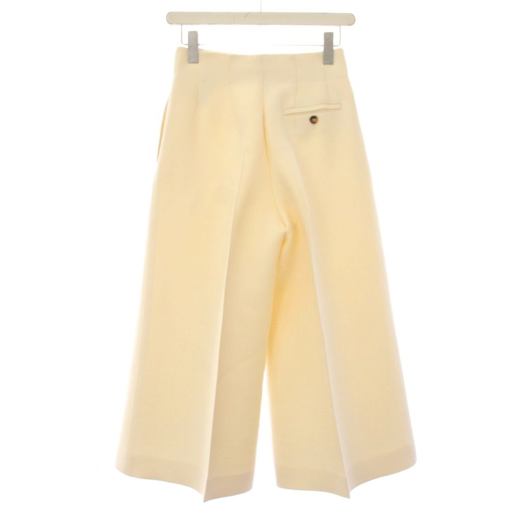 Celine Phoebe Philo Era Wide Pants Cropped High Waist 34 White 2 — view 2