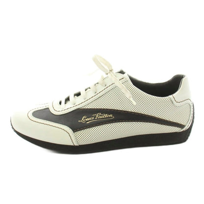 Louis Vuitton Sneakers Low Cut Perforated Leather Mesh 8 White KU