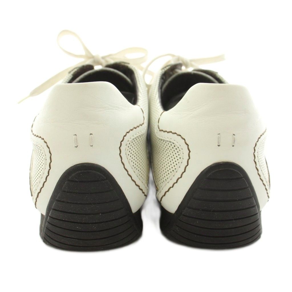 Louis Vuitton Sneakers Low Cut Perforated Leather Mesh 8 White KU — view 3