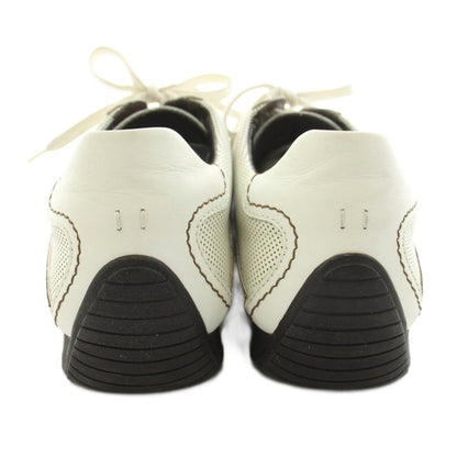 Louis Vuitton Sneakers Low Cut Perforated Leather Mesh 8 White KU — view 3