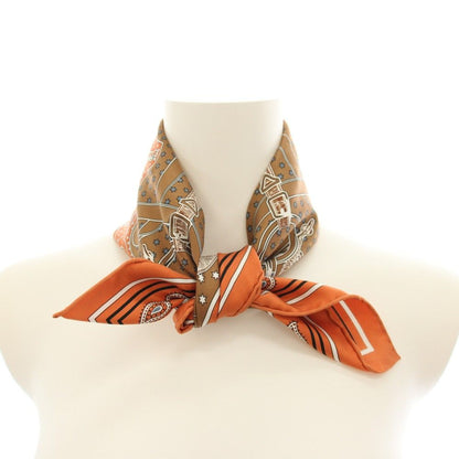 Hermes Carre 55 Apron D'or Yellow Gold Spurs Scarf Bandana Silk All Over — view 5