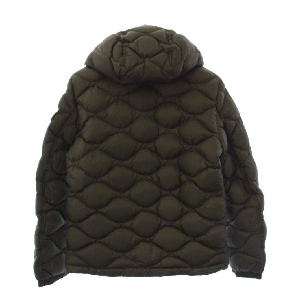 Moncler Morandieres Down Jacket Quilted Hoodie 1 Khaki — view 2