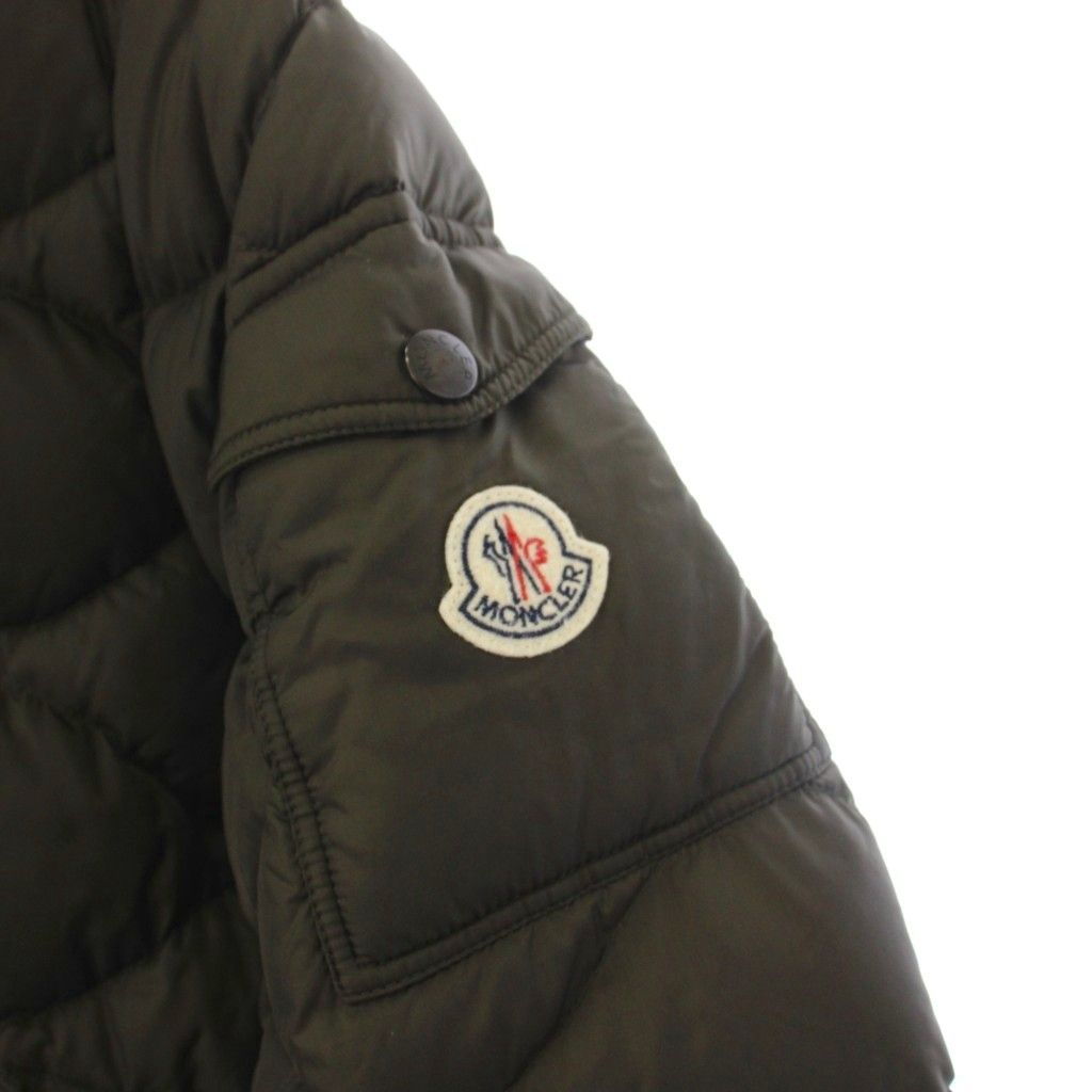 Moncler Morandieres Down Jacket Quilted Hoodie 1 Khaki — view 4