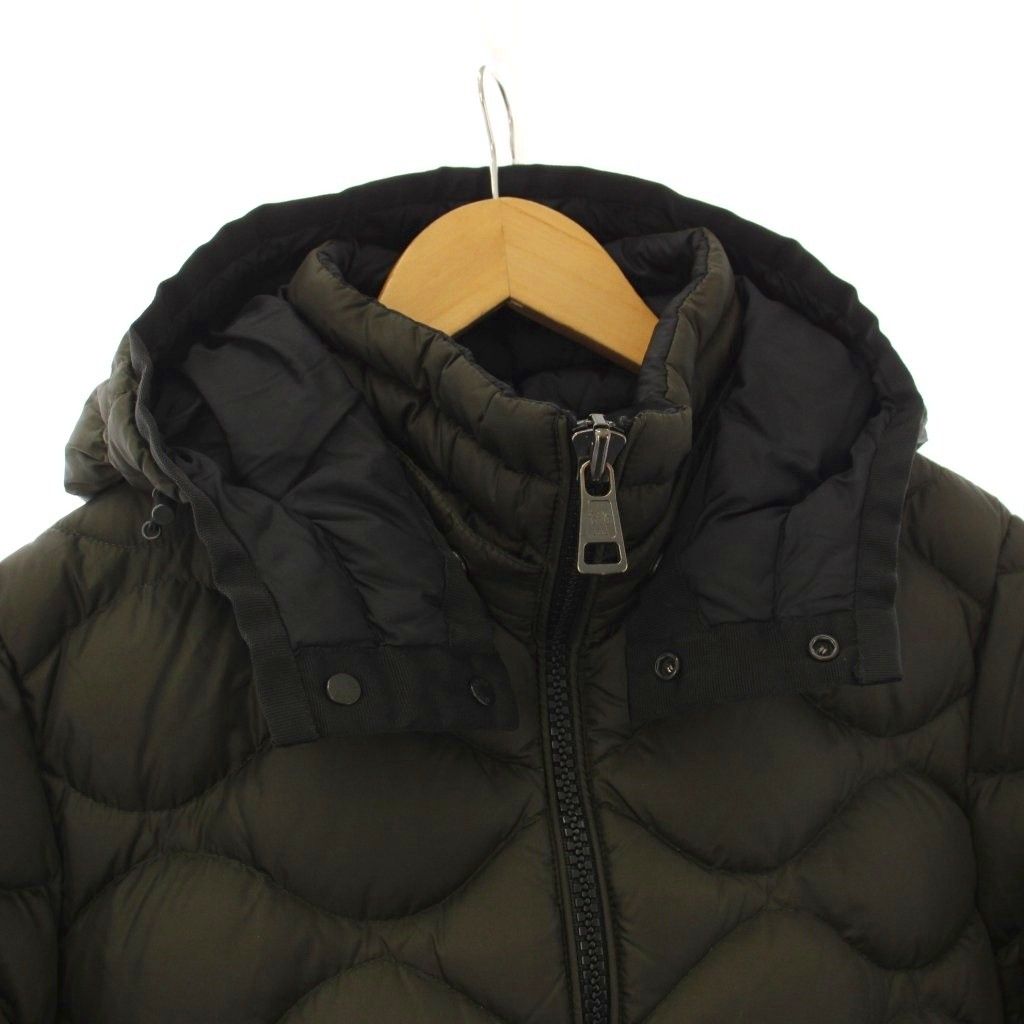 Moncler Morandieres Down Jacket Quilted Hoodie 1 Khaki — view 3