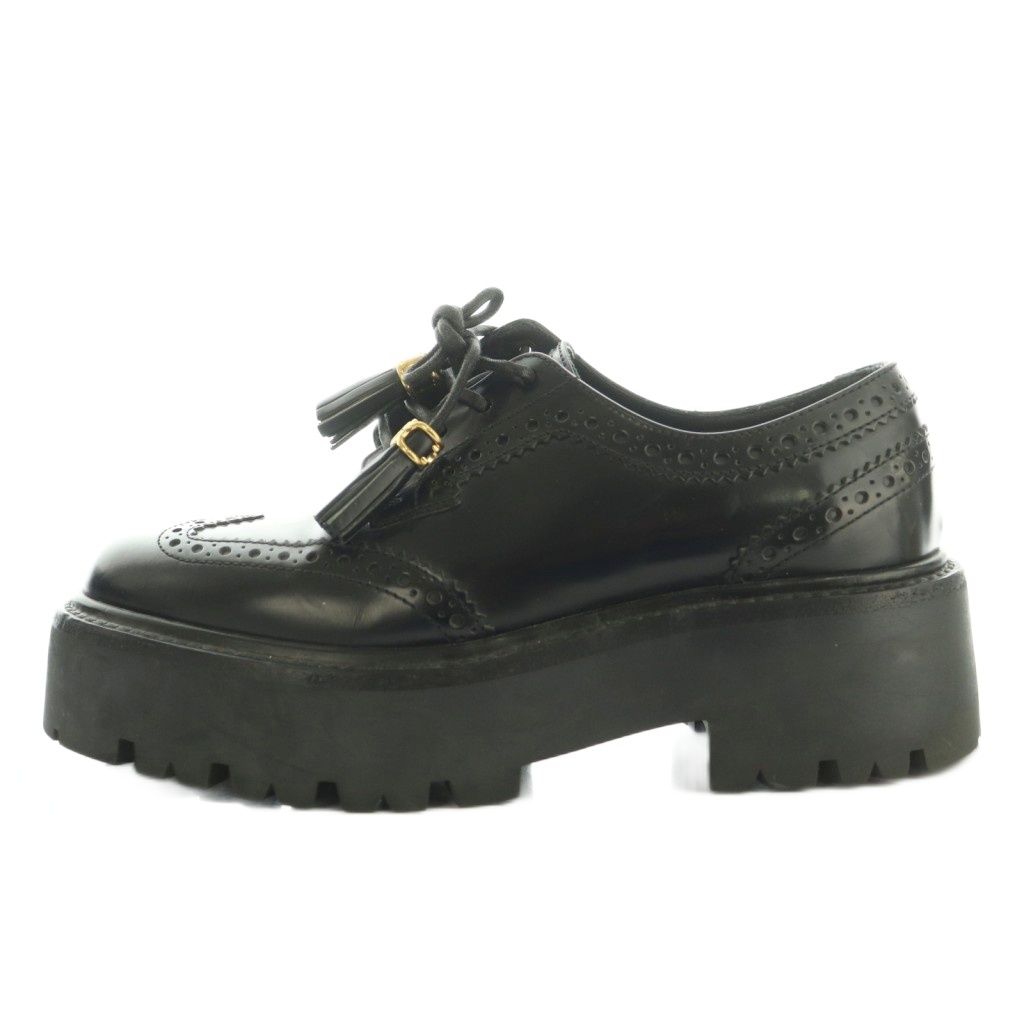 Celine Blog Triomphe Tassel Platform Shoes 36.5 Black — view 2
