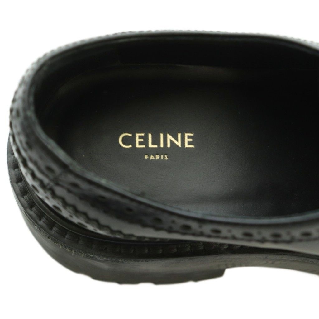 Celine Blog Triomphe Tassel Platform Shoes 36.5 Black — view 7