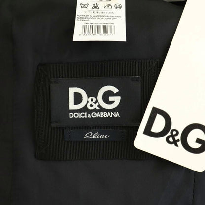 Dolce & Gabbana D&G Shadow Stripe Wool Jacket Outer Tailored 48 Black NR AD — view 5
