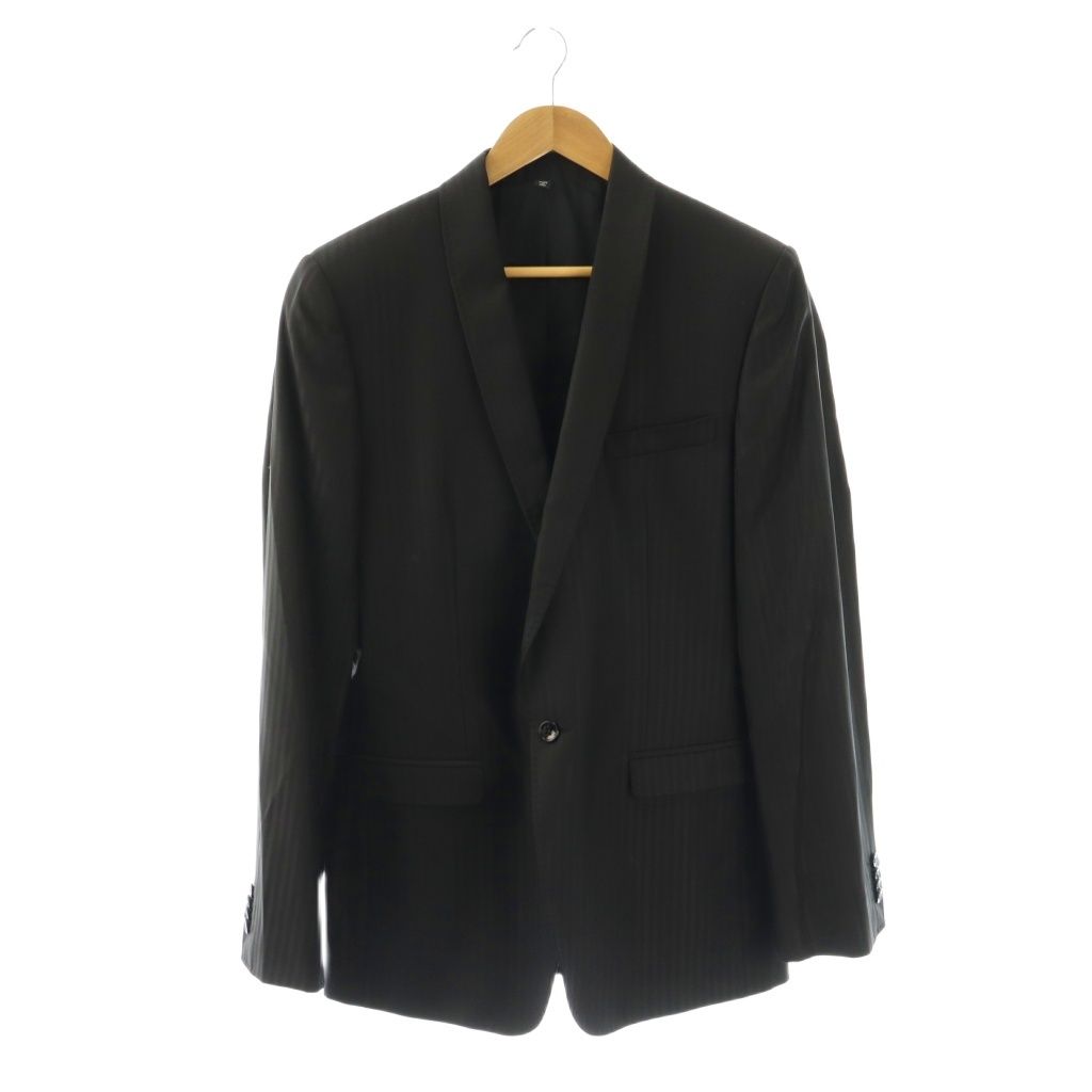 Dolce & Gabbana D&G Shadow Stripe Wool Jacket Outer Tailored 48 Black NR AD